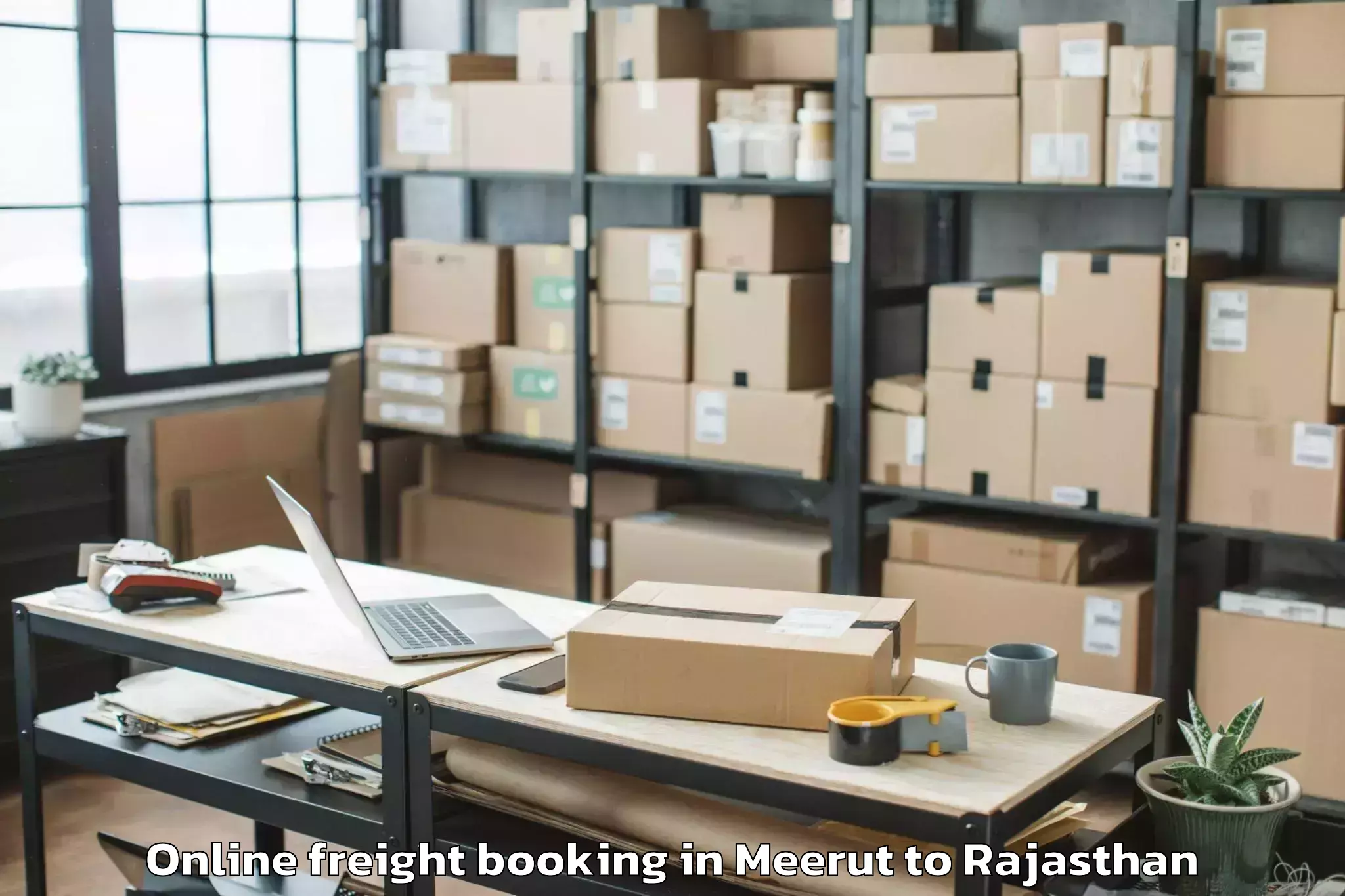 Easy Meerut to Deshnok Online Freight Booking Booking